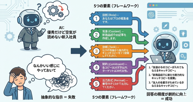 Tips-12.もうプロンプトの書き方に迷わない。これだけ覚えておけばAIの精度が爆上がり!(初心者向け)